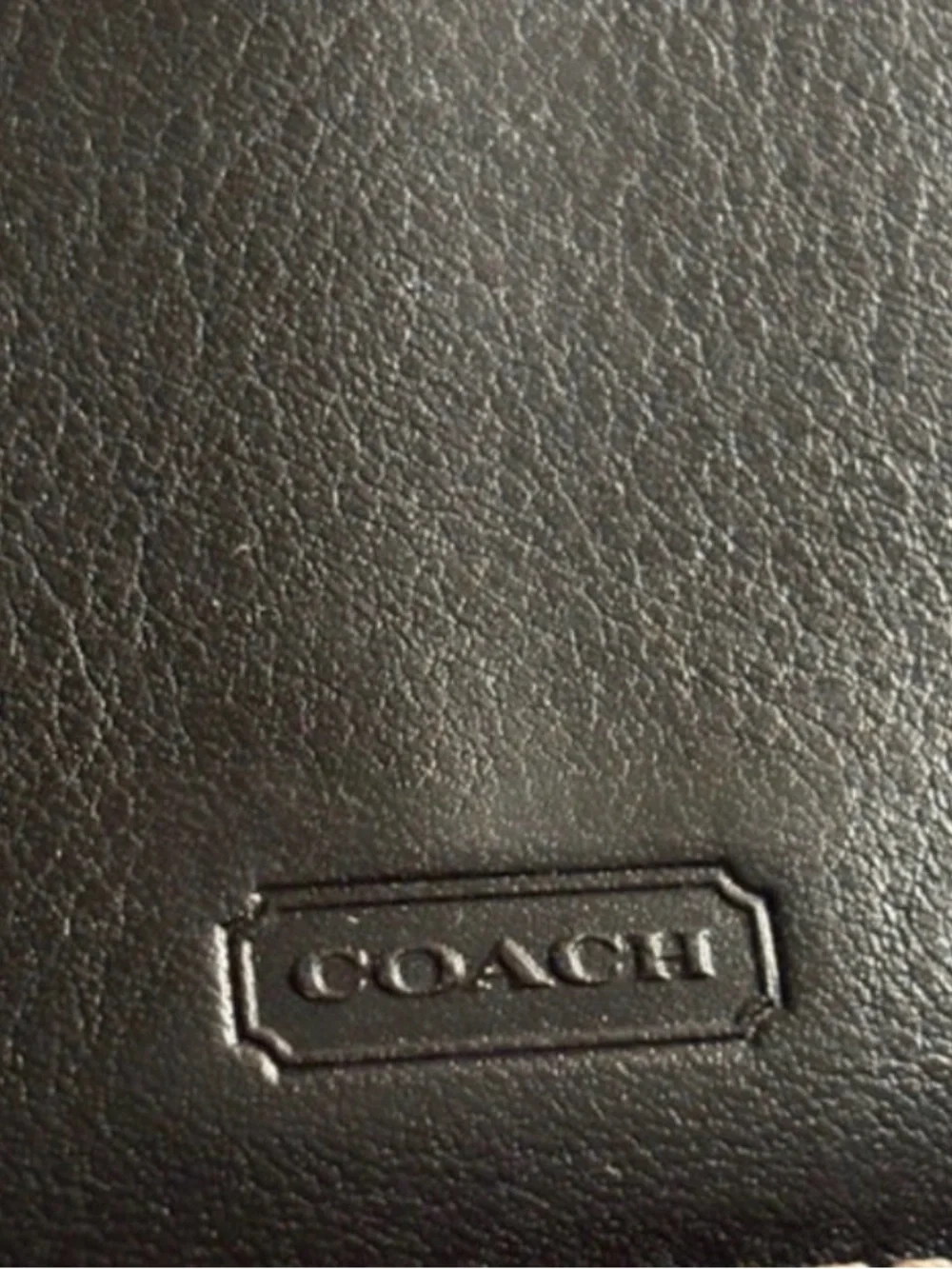 Coach Checkbook Cover Wallet Bi-Fold Soft Leather Pen Holder Black